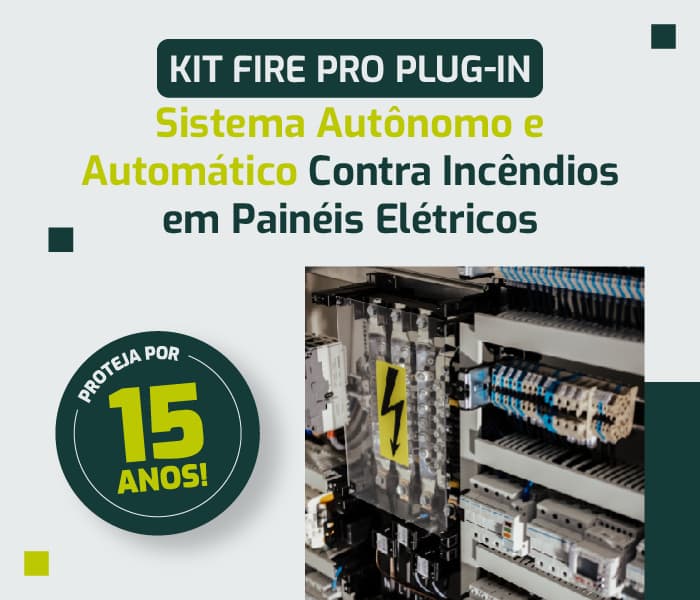Proteção imediata contra incêndios em painéis elétricos Sistema autônomo de combate a incêndios em painel elétrico